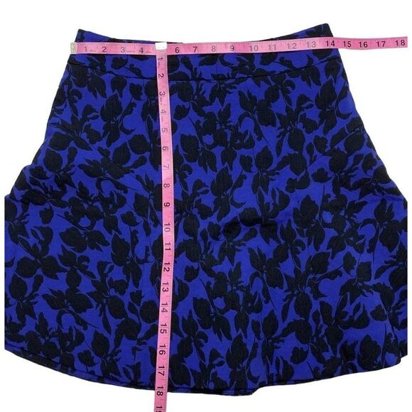 Express‎ Blue Black A Line Mini Skirt Sz 4 - Picture 6 of 9